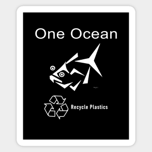 Recycle Plastics for the health of the Ocean Sticker